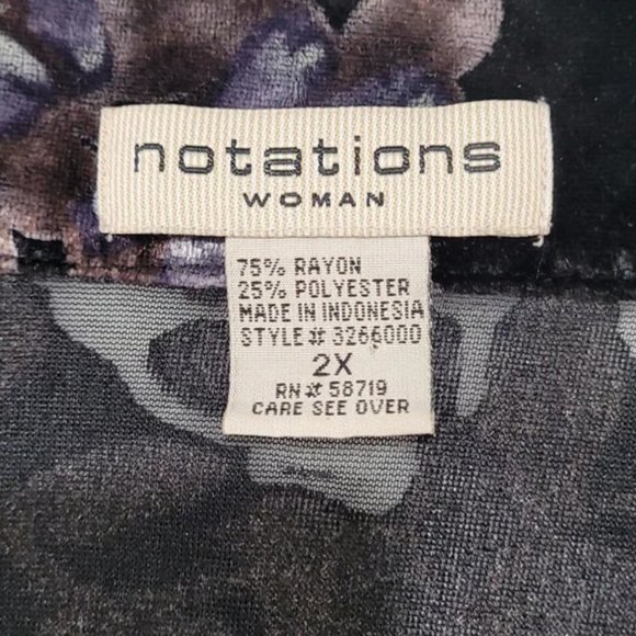 EUC Notations Button Up Blouse size 2X - Picture 6 of 10